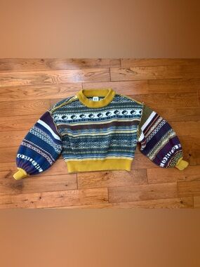 BDG 90s Cropped Balloon Sleeve Sweater